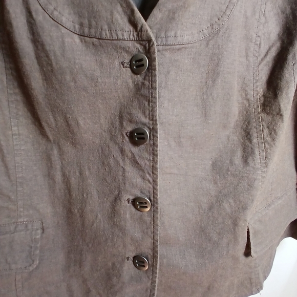 #478 Women's Brown Lane Bryant Button Down Vest Size 28 - Picture 4 of 16